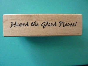 ¡Escuché las buenas noticias! - Frase PACK DE PELUQUEROS Sello de goma - Imagen 1 de 2