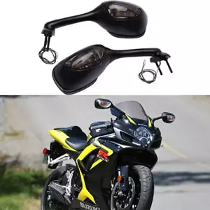 Espejos retrovisores LED intermitentes para motocicleta 2005 2006 2012 2013 2014 Suzuki GSXR750 - Imagen 1 de 12
