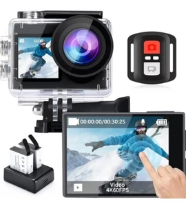 icefox Action Camera 4K 60FPS 20MP Underwater Camera, EIS, 40M Ultra HD... - Picture 1 of 12