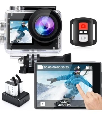 icefox Action Camera 4K 60FPS 20MP Underwater Camera, EIS, 40M Ultra HD... - Image 1 of 4