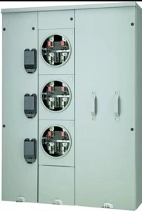 Siemens UNI-PAK WP4312 3 METER 3-Gang 400A 225 Amp RING Meter Socket NEW - Picture 1 of 1