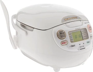 ZOJIRUSHI NS-ZCC10/120V Microcomputer rice cooker 5.5cup white New/Made in Japan - Picture 1 of 10