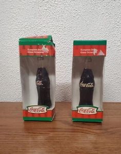 Christmas Ornaments Coca Cola European Style Glass - Kurt Adler - Picture 1 of 3