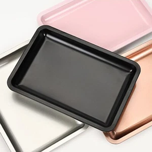 Tableware Solid Stainless Steel Rectangle Dessert Plate Japanese-style Tray Sna - Picture 1 of 17