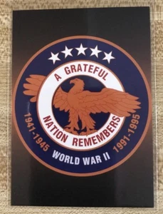 1994 World War II A Grateful Nation Remembers Promo Card P3 - Picture 1 of 2