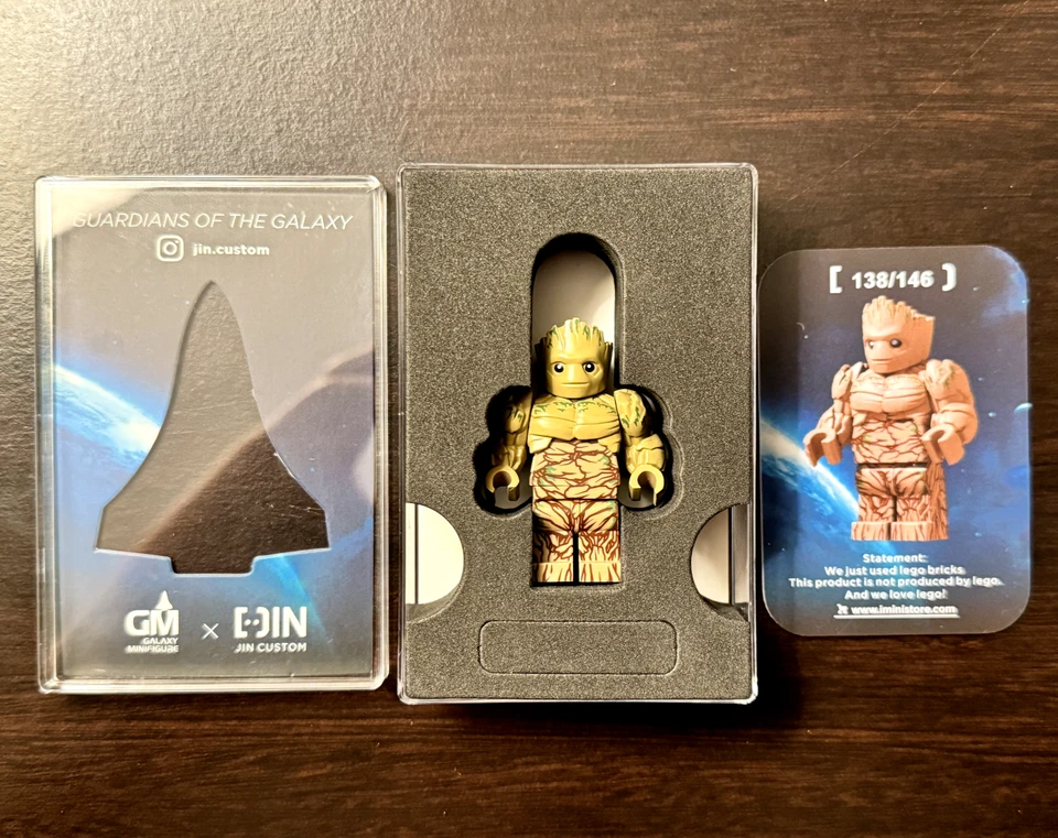 Minifigura personalizada LEGO JIN Customs Adult Groot GOTG Foto 1 de 1