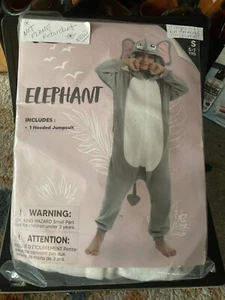 Kinder Unisex Elefant Overall Elefantenkostüm Elefant Schlafanzug mit Kapuze - Bild 1 von 5