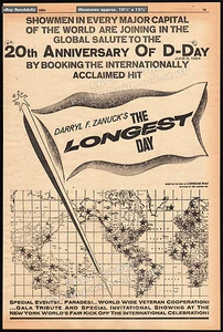 THE LONGEST DAY__Original 1964 Trade AD promo_poster__JOHN WAYNE__RICHARD BURTON - Picture 1 of 1