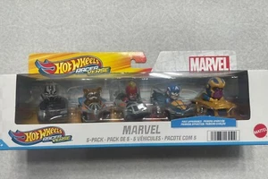 Hot Wheels RacerVerse Set of 5 Die Cast Cars with Marvel characters as drivers - Picture 1 of 7