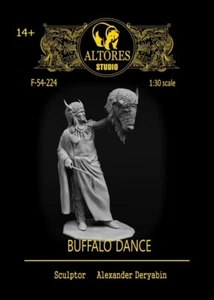 ALTORES STUDIO INDIAN BUFALLO DANCE scale 60 mm Resin - Picture 1 of 1