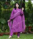 Women Designer Cotton Kurti Pant Dupatta Set Indian Bollywood Salwar Kameez Suit