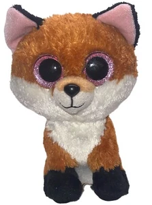 TY Beanie Boo's 6" SLICK the Brown Fox Plush Stuffed Animal Toy Preowned 2016 - Picture 1 of 6