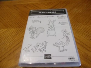 STAMPIN UP FABLE FRIENDS CLING SET OF 9 STAMPS - Picture 1 of 3