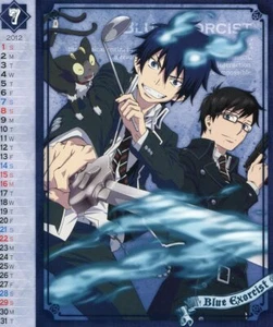 postcard Ao no blue Exorcist anime Okumura Rin Yukio Kuro - Picture 1 of 1