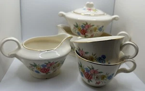 Edwin M Knowles China Co Made In USA Semi Vitreous Floral Lot 44-1, 44-5, 44-7 - Picture 1 of 24