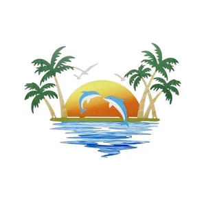 Pinetree Art Metal Palm Tree Wall Art for Home Decor Beach Outdoor Decoration - Picture 1 of 6
