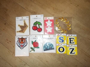 Lot of 11 pcs Embroidered Patches Sew-On and Iron-On Mixed Bundle - Picture 1 of 3