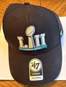 Super Bowl 52 NUEVO CON ETIQUETAS 47 MVP Sombrero Ajustable Negro - Imagen 1 de 7