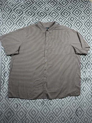 Harbor Bay Shirt Mens 4XLT Red Gingham Plaid Comfort Breathable - Image 1 of 4