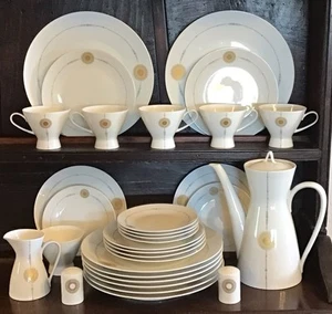 Fine MCM Rosenthal STUDIO LINE Continental MIDNITE SUN Loewy 32pc Set Porcelain - Picture 1 of 21