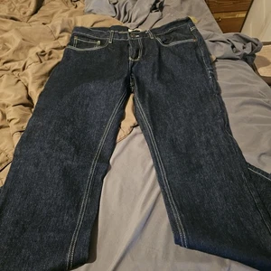 Western Welders Outfitters Jeans Mens 32x32 Dark Blue Straight - Picture 1 of 4