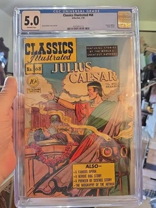 Classics Illustrated #68 Julio César [HRN 70] 1ª edición, febrero de 1950, CGC 5,0 en muy buena condición - Imagen 1 de 2
