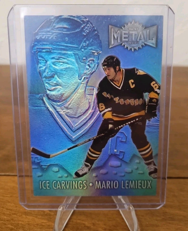 1997 Fleer/Skybox Metal Universe Ice Carvings Super Power Mario Lemieux 96’-97’ - Image 1 of 4