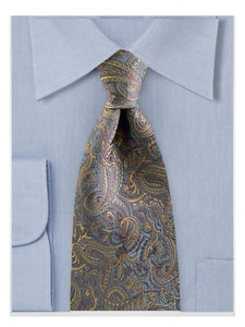 Robert Talbott Best Of Class Mens Vintage Silk Tie Ice Blue Multicolor Paisley - Picture 1 of 12