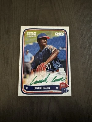 Autógrafos extendidos vintage de ónix 2024 tinta verde #VACACO CONRAD CASON firmados automáticamente Foto 1 de 2