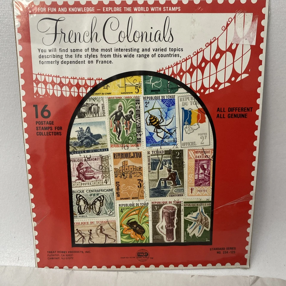 Stamp Collection French Colonials. 16 Different Genuine Stamps. V13 - Image 1 of 1