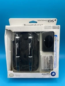 New Nintendo DS Lite & DSI Black Essentials 8 Piece Accessory Kit Case Stylus + - Picture 1 of 8