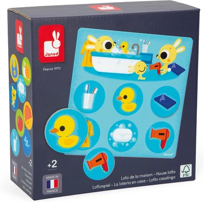 - Tombola Della Casa - 4 Cartelle E 24 Gettoni in Cartone - Gioco Educativo - Vo - Immagine 1 di 4