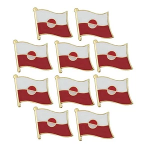 10 PINS BANDERA DE GROENLANDIA 0.5" Orgullo Groenlandés Solapa Pin Sombrero Corbata Tack Insignia Conjunto - Imagen 1 de 5