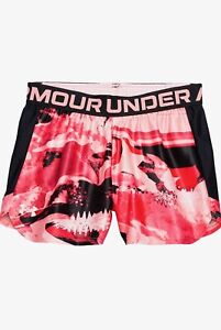Under Armour Girls Youth UA Play Up Shorts Black Pink Blue 1363371 Youth Size XS