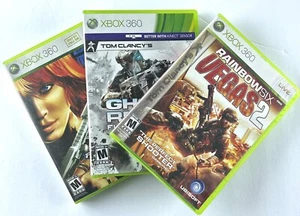 Xbox 360 Shooter Games 3 Lot Bundle Perfect Dark Ghost Recon Rainbow Six Vegas - Picture 1 of 7