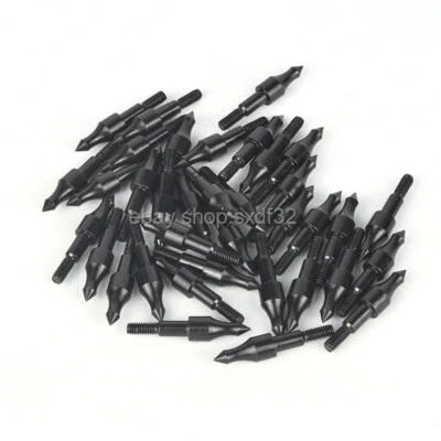 24X 100 Grain Metal Insert Arrowhead Target Point Diameter 8mm Arrow Shaft DIY - Image 1 of 4