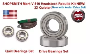 REPARA TU SHOPSMITH Mark V 510 3X más silencioso, kit completo ahora con correa de transmisión! - Imagen 1 de 3