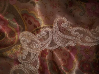 复古缎面睡衣 长 Nightie Dressing Sissy Sleep 衬衫 长束腰上衣 粉红色 — 第 1/4 张图片