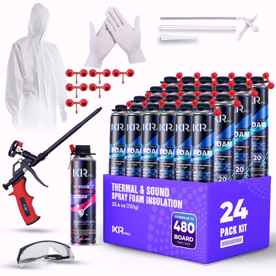 Spray Foam Insulation Kit (24 PK Kit-25.4oz) Expanding Foam Sealant - Image 1 of 4