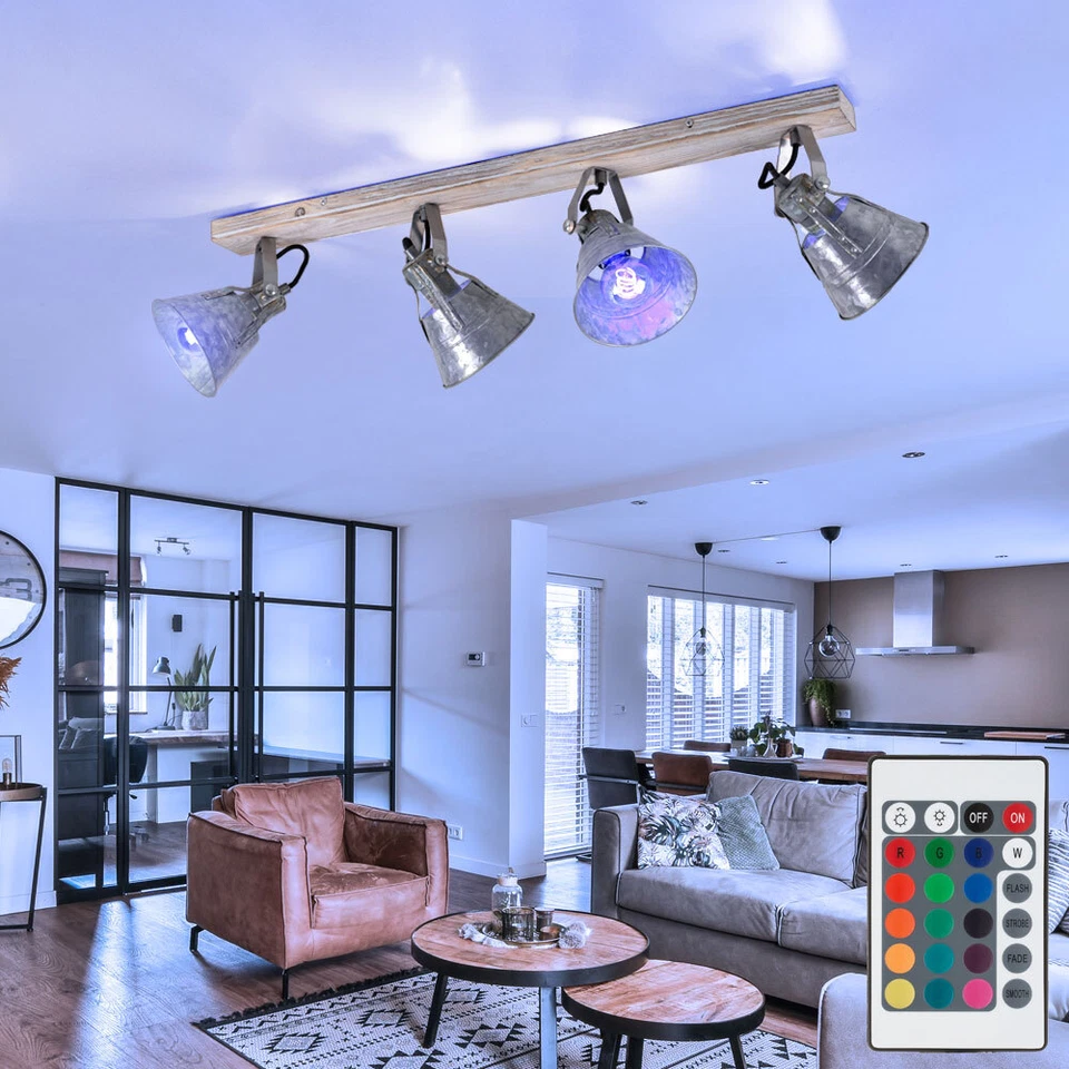 Lampada Da Soffitto Retro RGB LED Regolabile Con Telecomando - Immagine 1 di 4