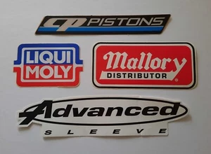 Vintage Sticker Set CP Piston Advanced Sleeve Mallory Liqui Moly NHRA Motorcycle - Picture 1 of 1