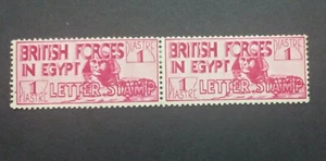 BRITISH FORCES IN EGYPT 1934 UNUSED 2 STAMPS 1 Pi Scp#M5:M4 MLH OG VF SCV $110 - Picture 1 of 7