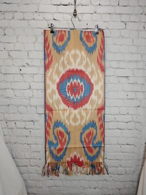 Beige/Blue/Red Multicolored Table Runner - Image 1 of 4