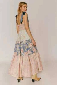 New Free People Bluebell Mixed Print Cotton Maxi Dress In Antique Combo. Size XL - Picture 1 of 11
