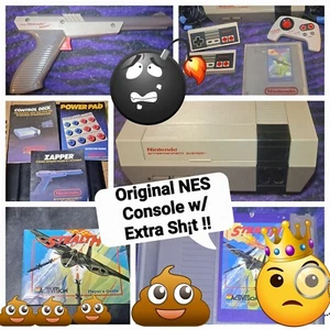 Original NES Nintendo LOT w/3 Conrtollers,Game,Zapper,Manuals☆XTRA NICE☆Tested☆ - Picture 1 of 23