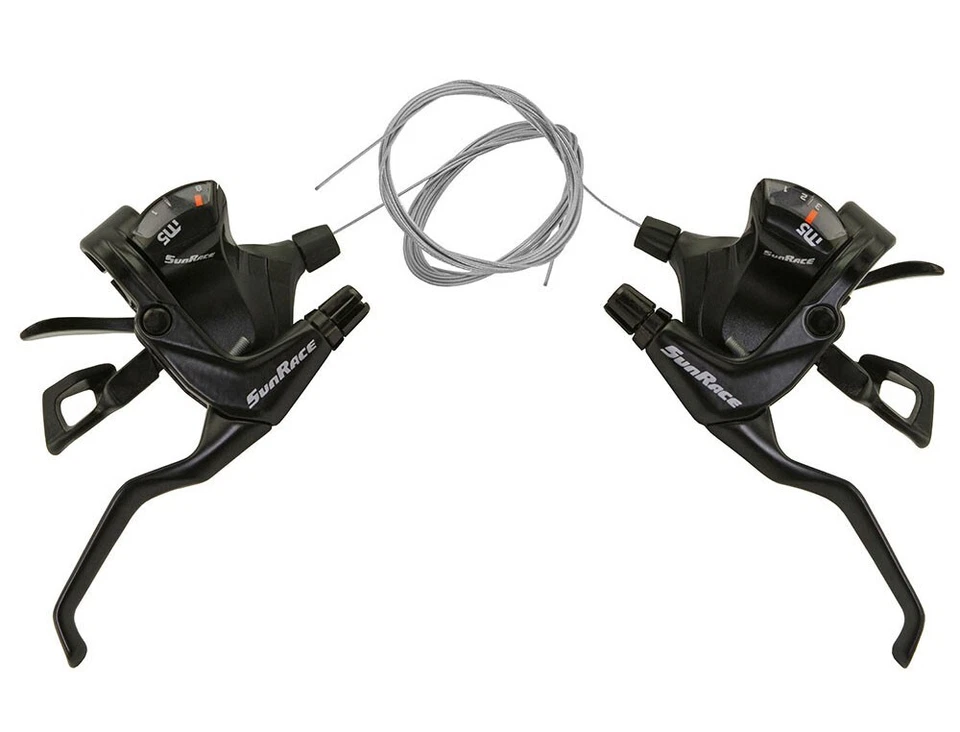 NEW! SUN RACE BICYCLE V BRAKE TRIGGER SHIFTER R&L 3X8 SPEED STM-503 - Image 1 of 1