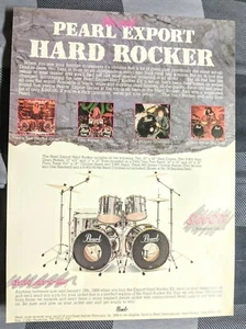 MOTLEY CRUE / POISON / BON JOVI / CINDERELLA 1988 PEARL DRUMS MAGAZINE PRINT AD - Picture 1 of 5