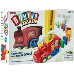 Schylling Toys Domino Train Domino Blocks Set, Domino Construction Vehicle Toys, - Picture 1 of 4