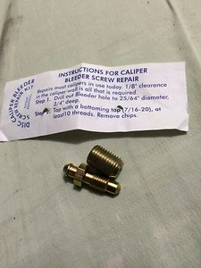 Brake Caliper Bleeder Repair Kit USA SCREW HOLE - Foto 1 di 2