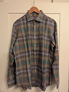 Ralph Lauren Purple Label Plaid Shirt (Size:16.5) - Picture 1 of 4